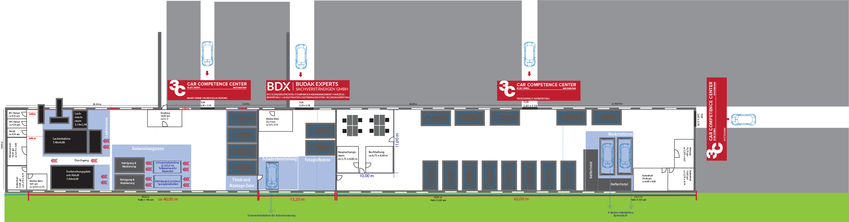 Halle Lageplan